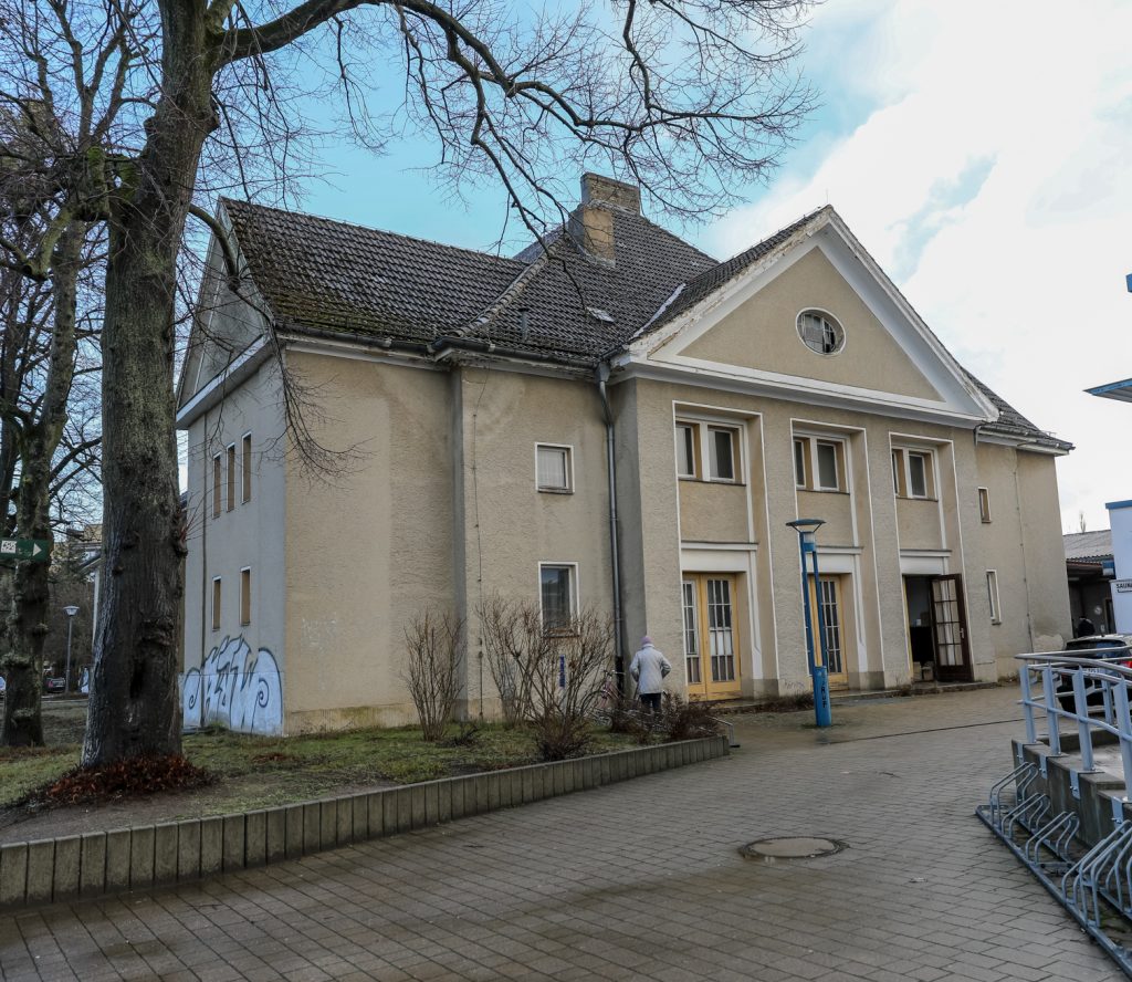 Außenansicht der Alten Turn- und Festhalle in der Wriezener Straße