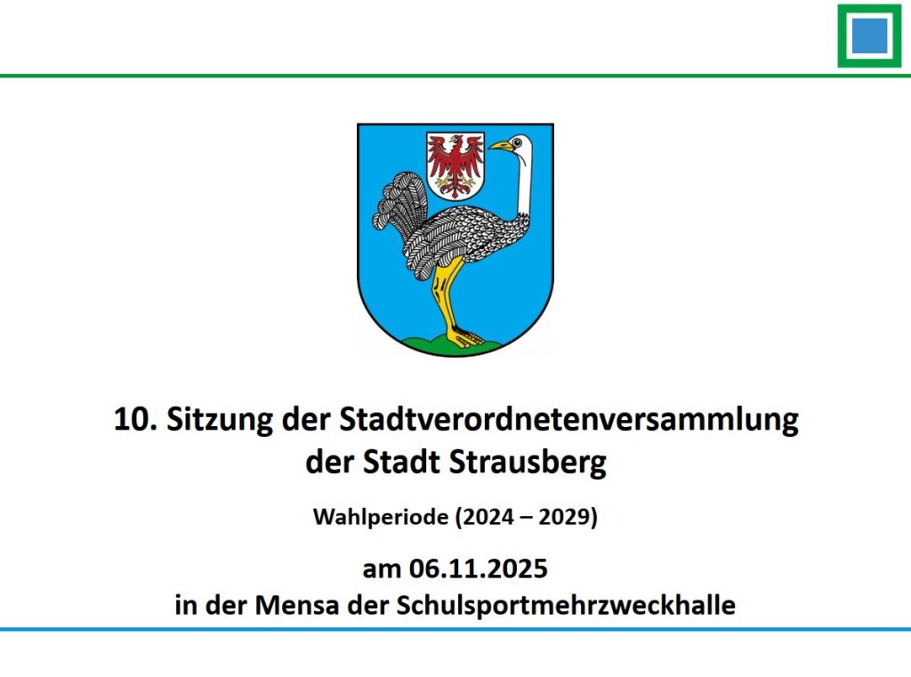 Titelbild der 10. Stadtverordnetenversammlung