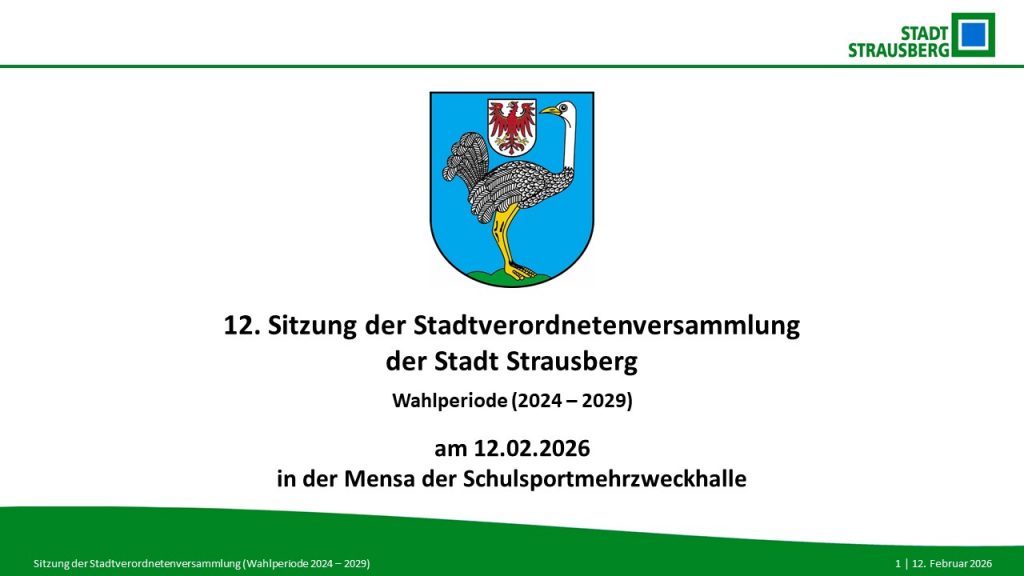 Livestream der Stadtverordnetenversammlung vom 12.02.2026