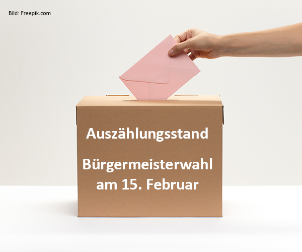 Auszählungsstand der Bürgermeisterwahl