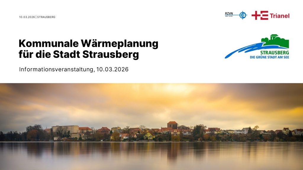 Livestream: Informationsveranstaltung zur Kommunalen Wärmeplanung Strausberg