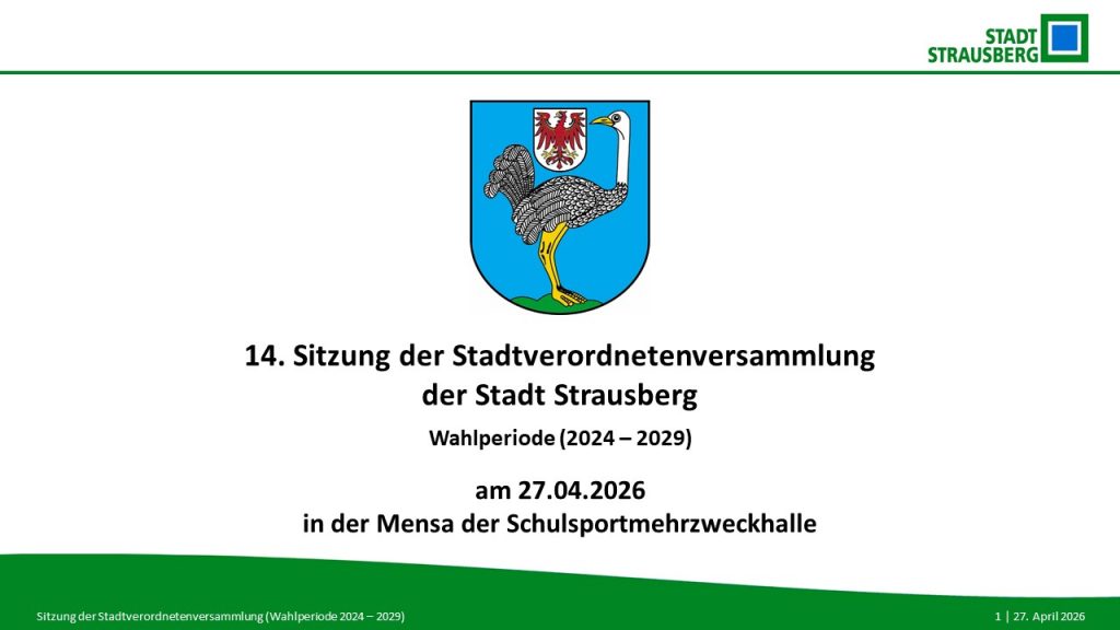 Aufzeichnung der Stadtverordnetenversammlung vom 27.04.2026