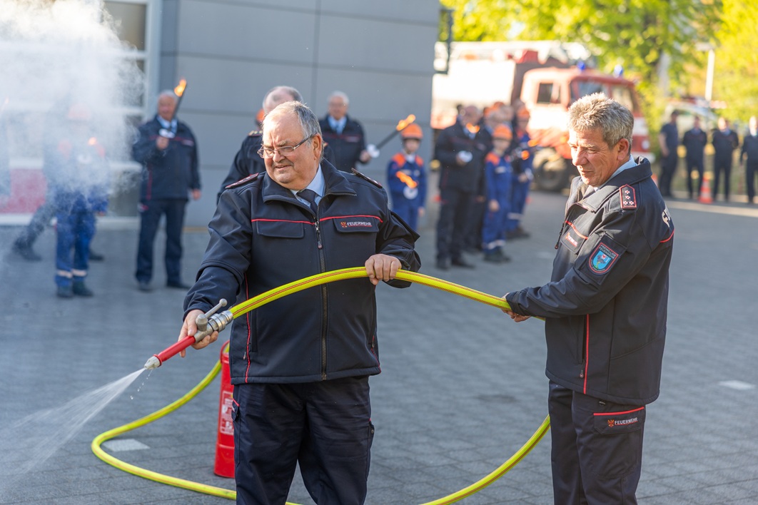 Der letzte symbolische Löscheinsatz, Foto: Andreas Prinz – www.mol-nachrichten.de